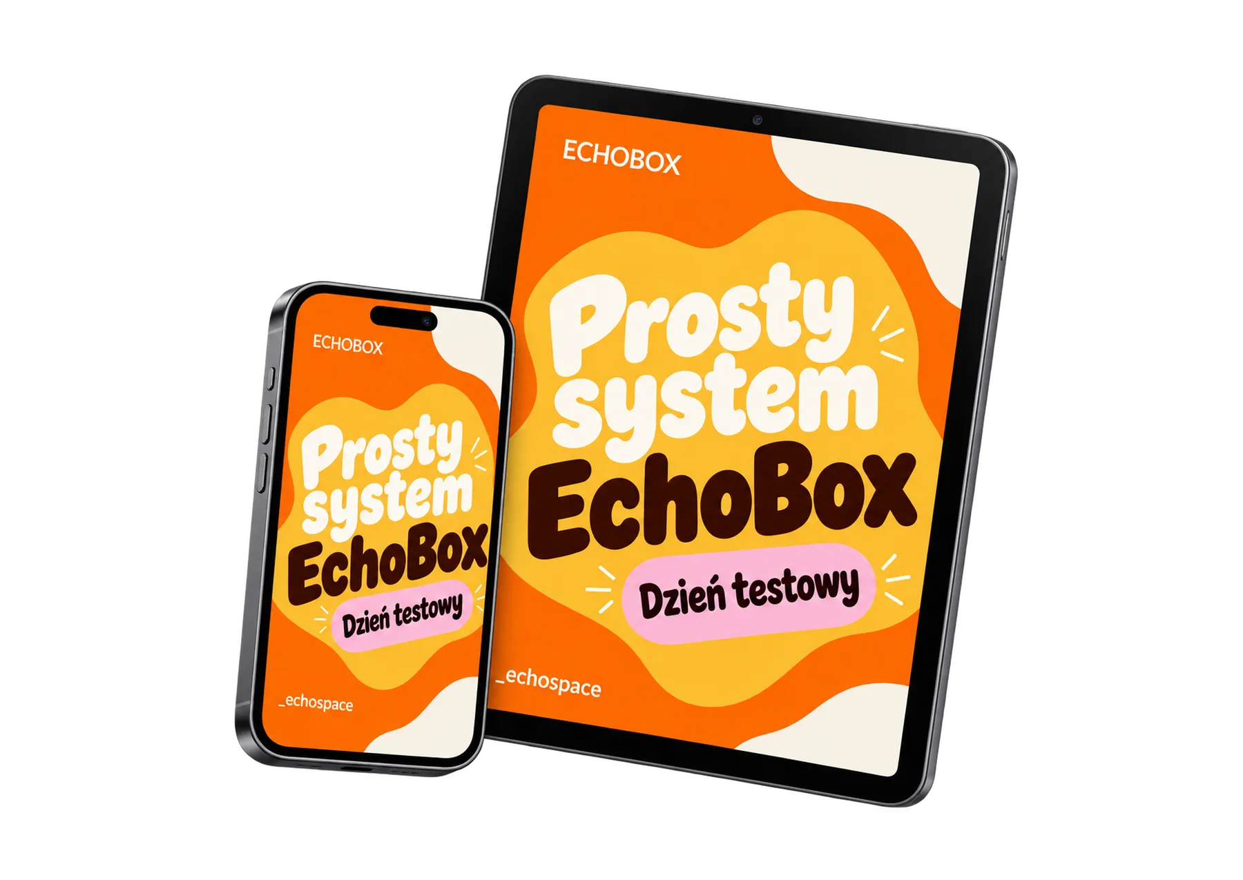 Mockup produktu EchoBox Dzień testowy