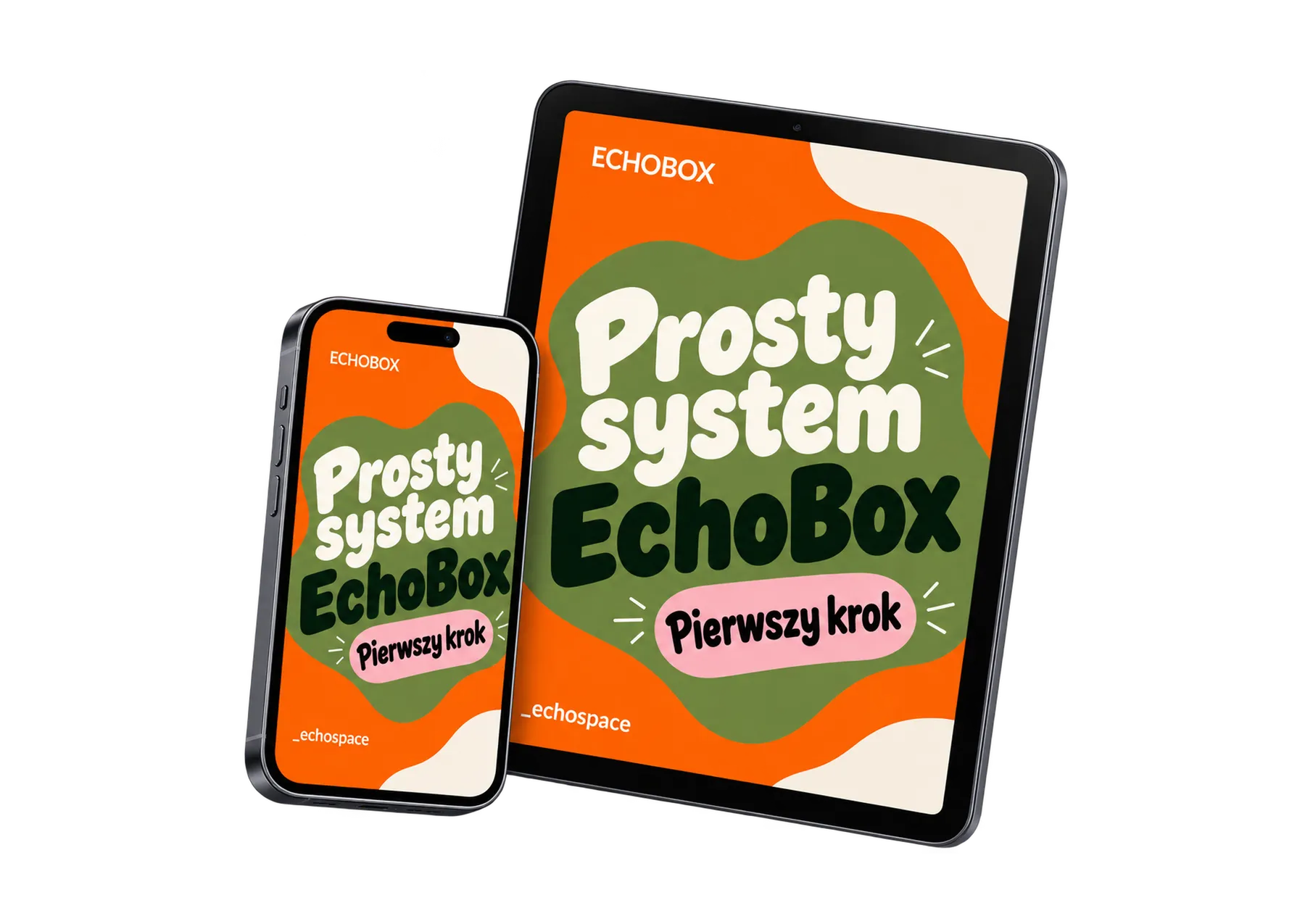 Mockup produktu EchoBox Pierwszy krok