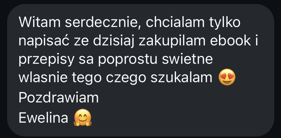 Prawdziwa wiadomość klientki po zakupie e-booka EchoBox